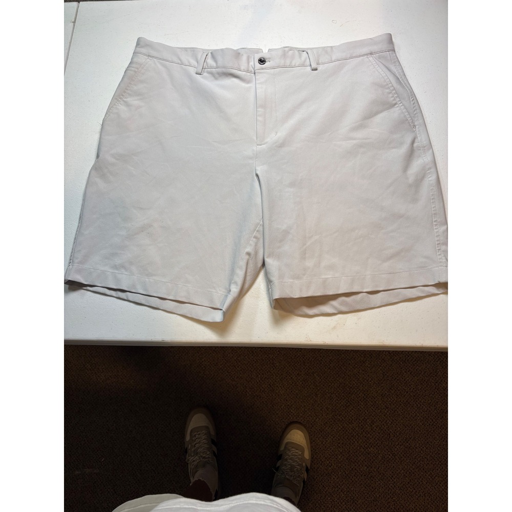 Dunning Mens‎ Golf Shorts Light Gray Performance Stretch Flat Front Size 38